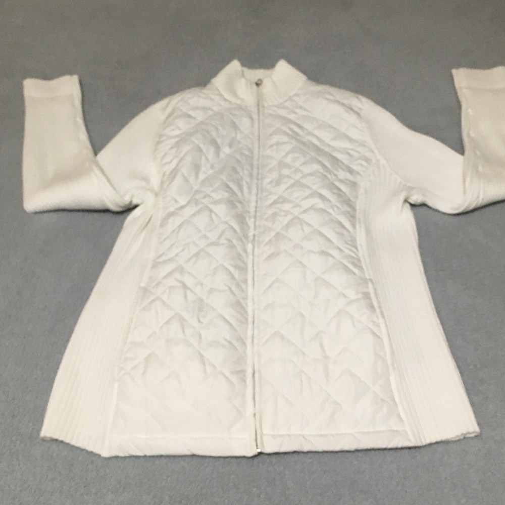 White Quilted Women's Jacket